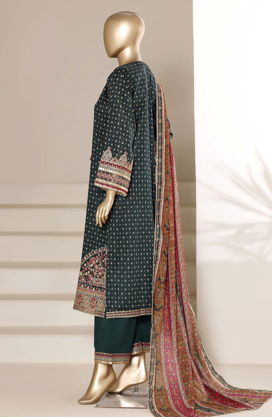 Regal by Sadabahar Embroidered Lawn Stitched 3 Piece Suit - D-01 - SBD26REGL - Green - Festive Collection