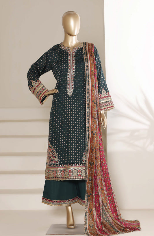 Regal by Sadabahar Embroidered Lawn Stitched 3 Piece Suit - D-01 - SBD26REGL - Green - Festive Collection