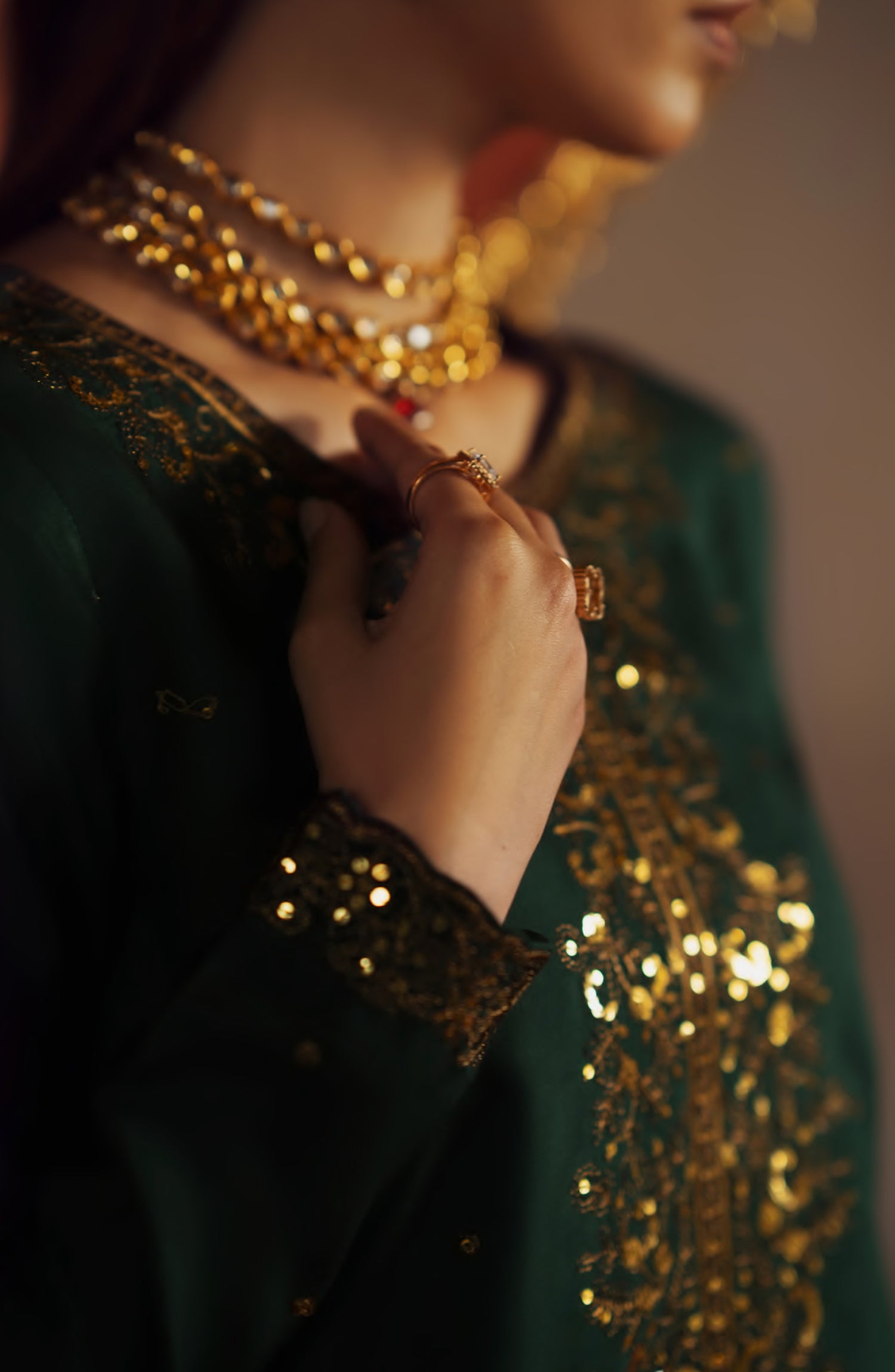 Rekha by Casual Lite Embroidered Silk Viscose Stitched 3 Piece Suit - 06 Jiya - CL26RKH - Green - Festive Collection
