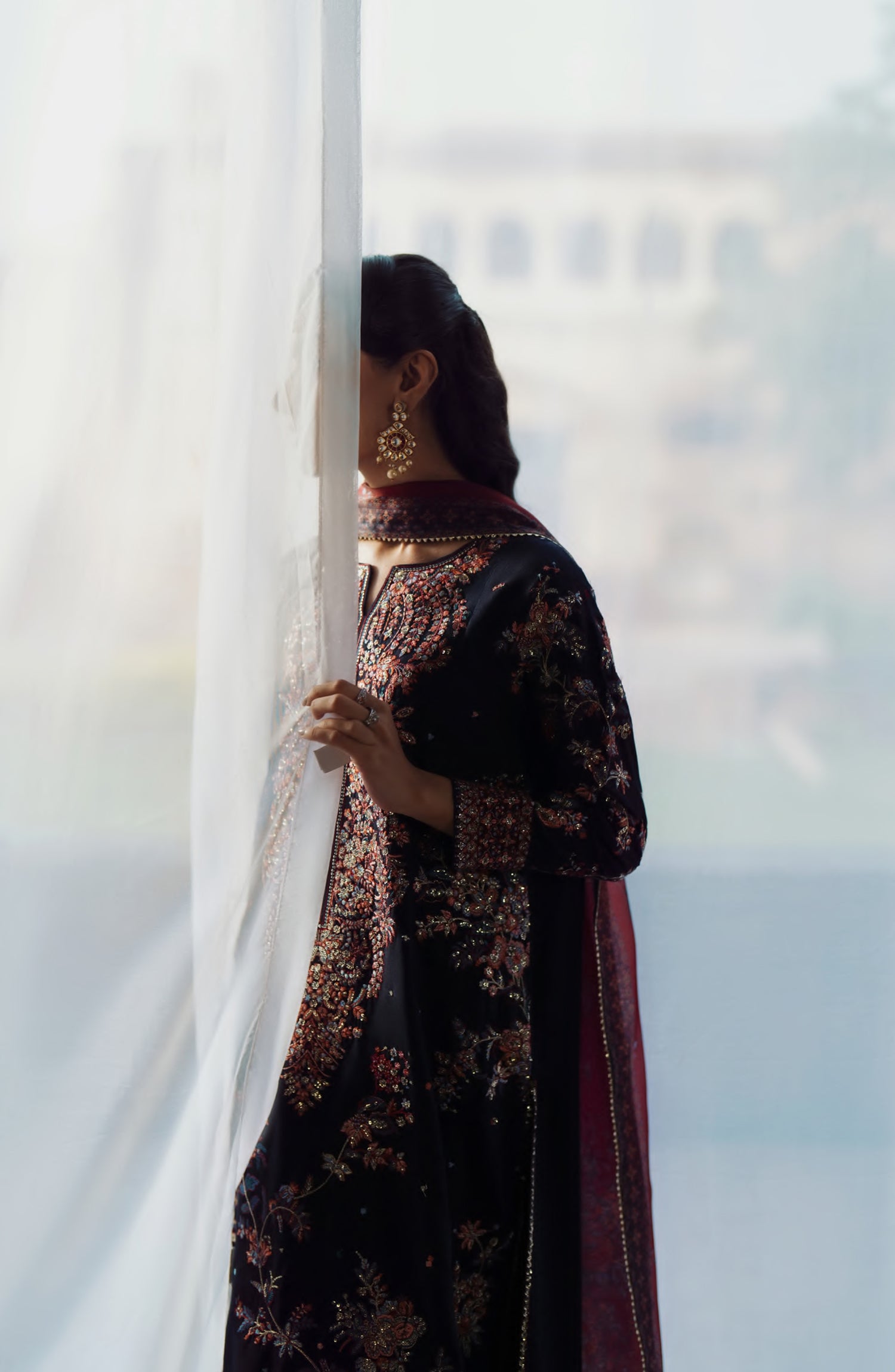 Rekha by Casual Lite Embroidered Silk Viscose Stitched 3 Piece Suit - 07 Bisma - CL26RKH - Blue - Festive Collection