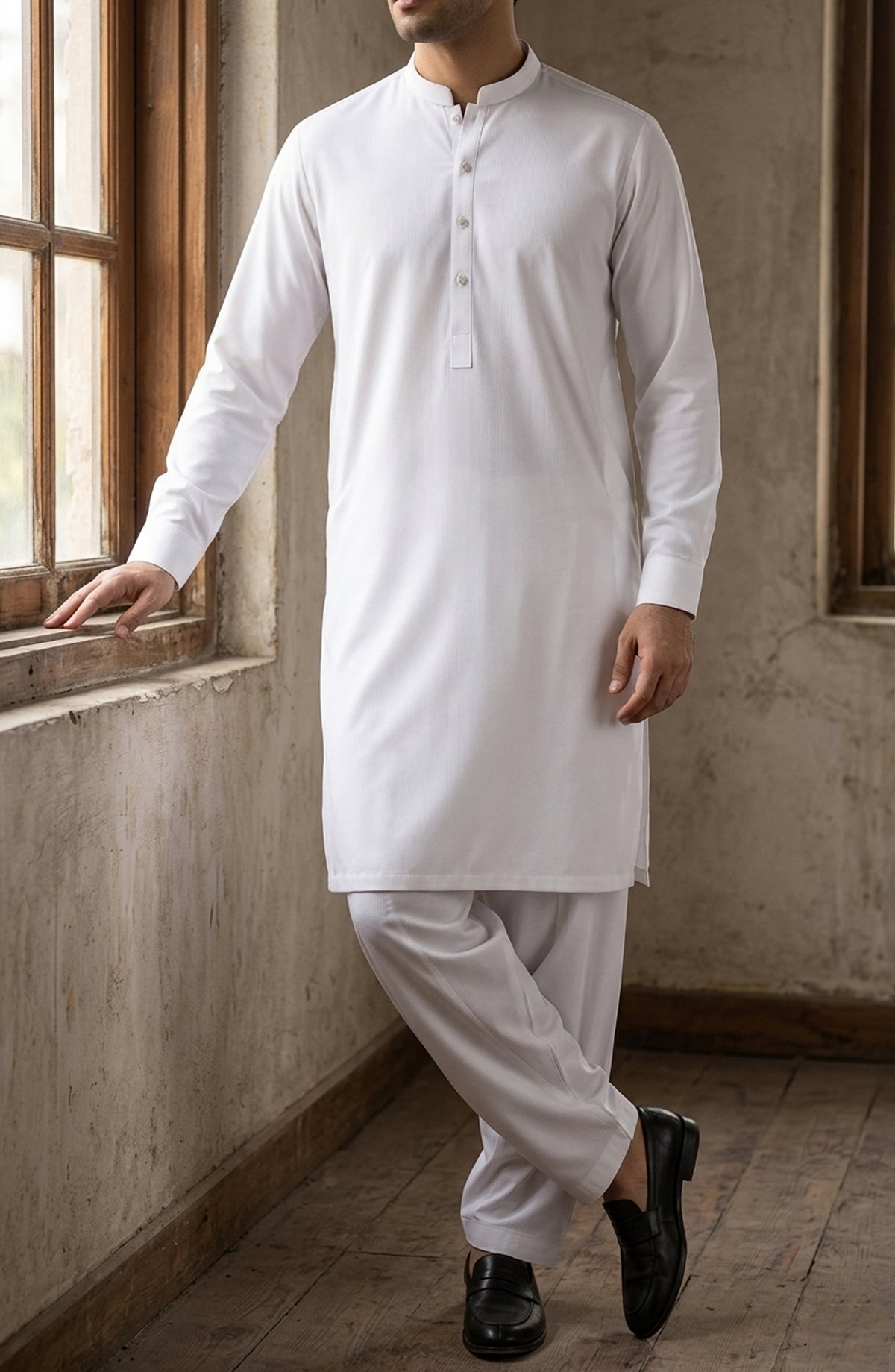 Resham Dori by Bin Yameen Unstitched Wash N Wear Mens Collection BY26RHM Off White