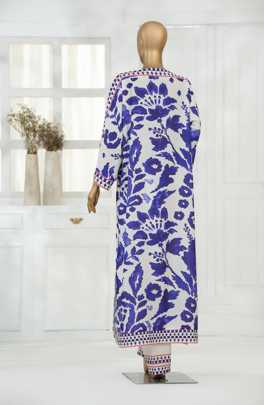 Rhythm by Amna Khadija Printed Poly Swiss Cambric Stitched 2 Piece Suit - AKR-05 - AM25KHD - Blue - Summer Collection