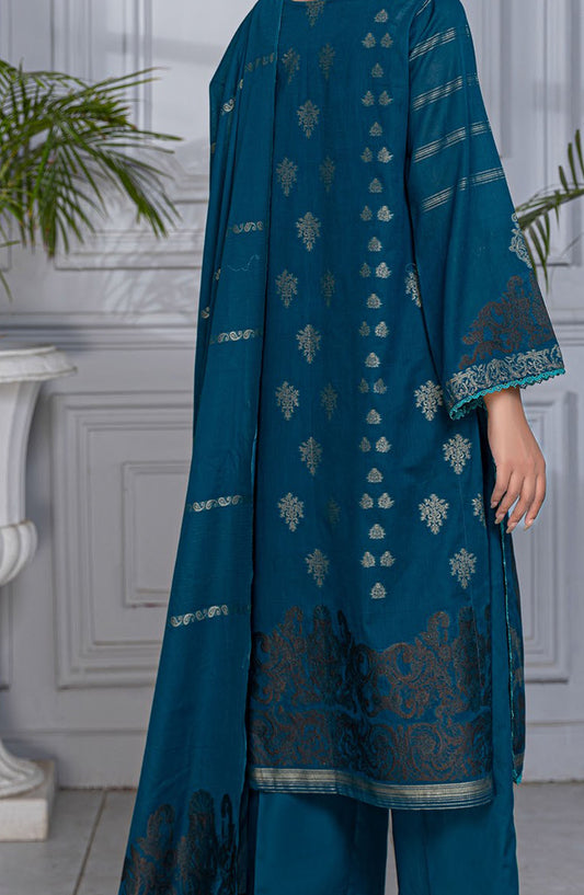 Rimjim Jacquard Brosha Lawn Unstitched 3 Piece Suit - Design-07 - AK25RMJ3 - Blue - Summer Collection