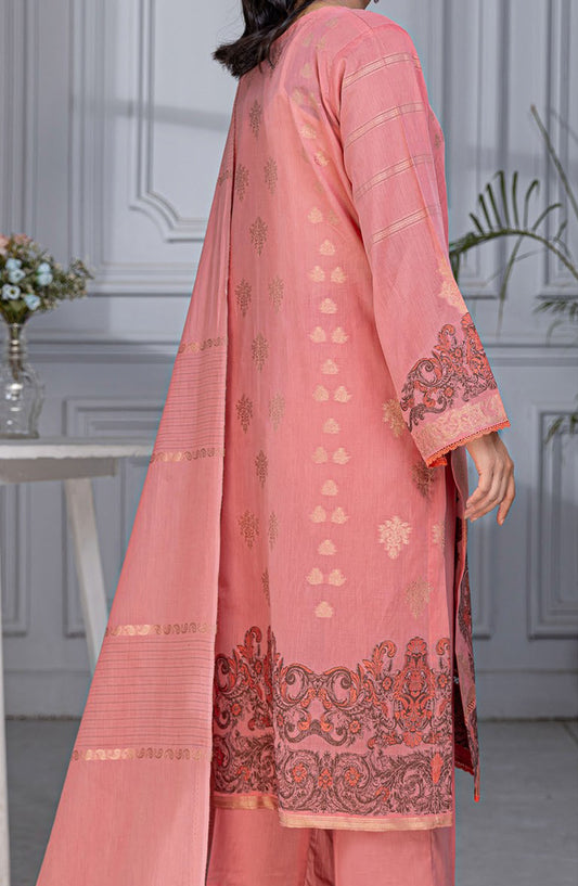 Rimjim Jacquard Brosha Lawn Unstitched 3 Piece Suit - Design-04 - AK25RMJ3 - Pink - Summer Collection