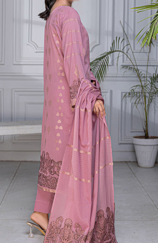 Rimjim Jacquard Brosha Lawn Unstitched 3 Piece Suit - Design-02 - AK25RMJ3 - Pink - Summer Collection