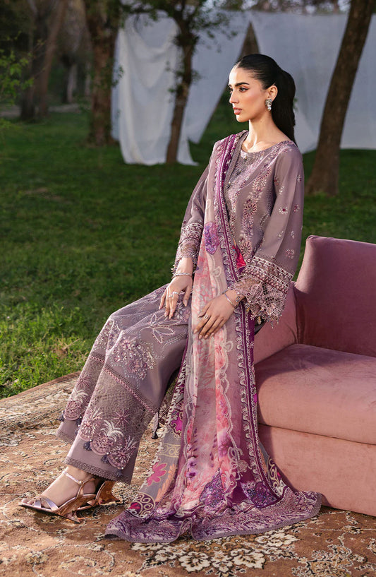 Riwayat by Ramsha Embroidered Lawn Unstitched 3 Piece Suit - Y-1310 - RM25RW13 - Purple - Summer Collection