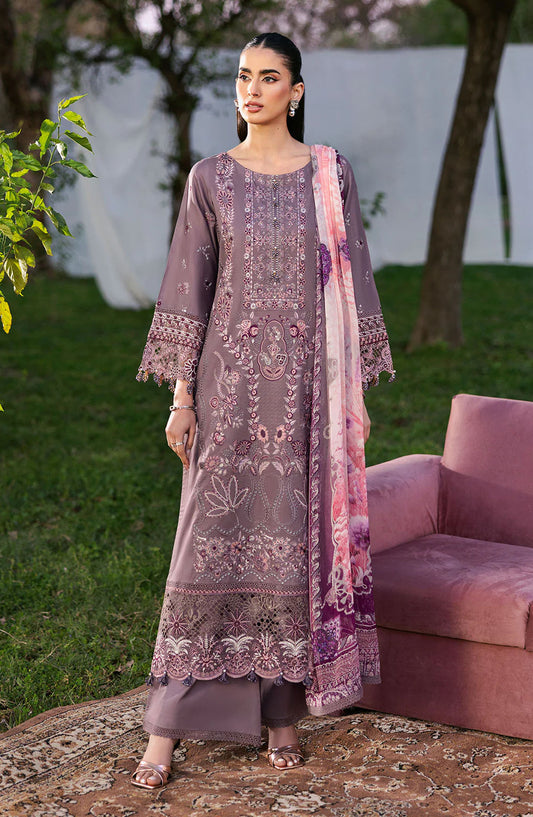 Riwayat by Ramsha Embroidered Lawn Unstitched 3 Piece Suit - Y-1310 - RM25RW13 - Purple - Summer Collection