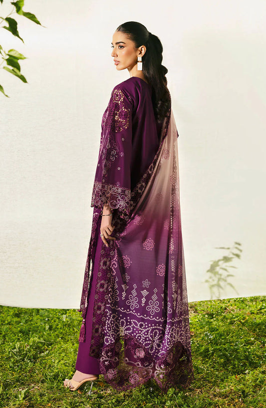 Riwayat by Ramsha Embroidered Lawn Unstitched 3 Piece Suit - Y-1305 - RM25RW13 - Purple - Summer Collection
