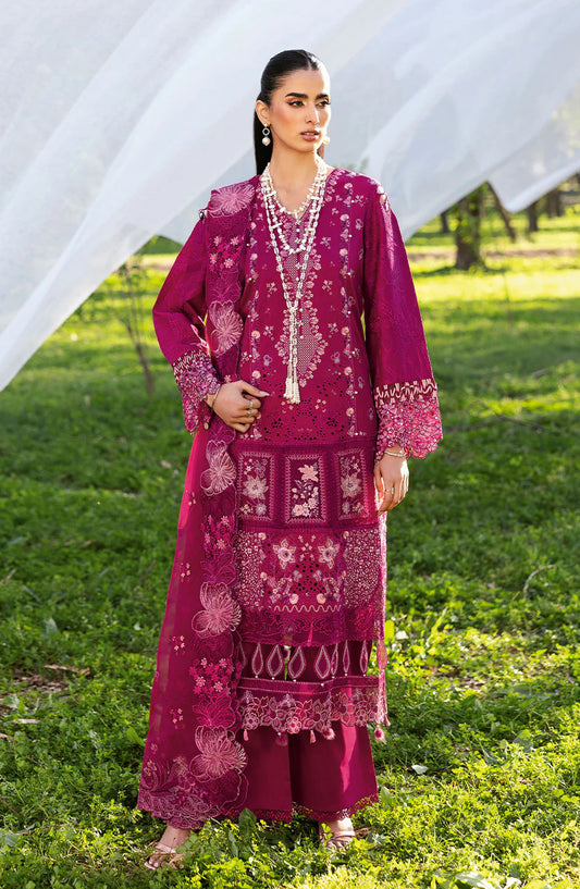 Riwayat by Ramsha Embroidered Lawn Unstitched 3 Piece Suit - Y-1301 - RM25RW13 - Pink - Summer Collection
