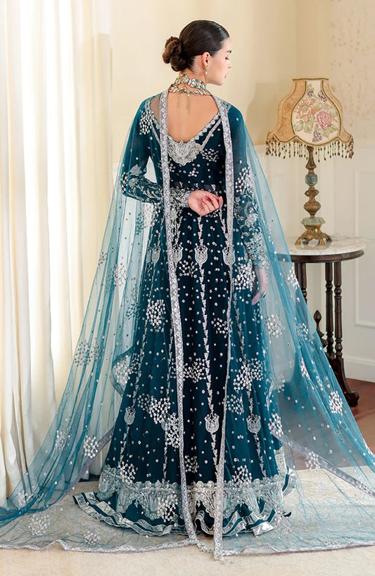 Roheenaz Luxury Embroidered Chiffon Unstitched 3 Piece Suit - 07 Marcella - RH26WR - Zinc - Festive Collection