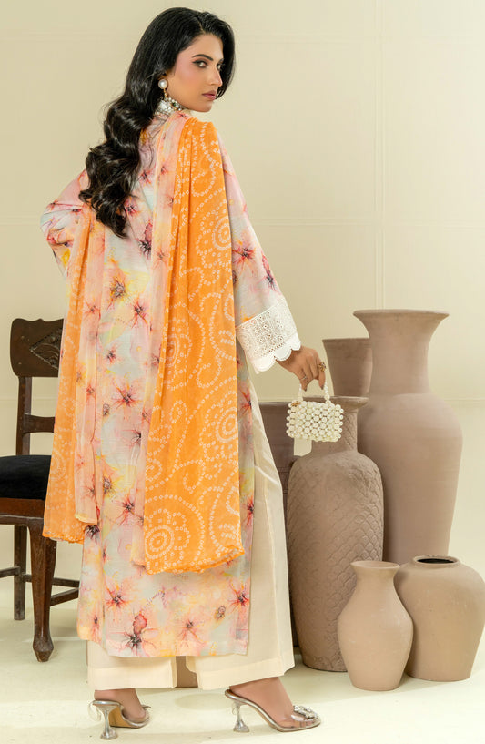 Roop Rangoli by Aalaya Embroidered Lawn Unstitched 3 Piece Suit - D-09 - ALY26RPR - Orange - Summer Collection