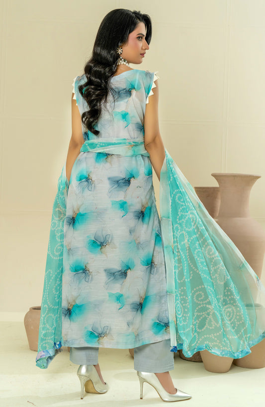 Roop Rangoli by Aalaya Embroidered Lawn Unstitched 3 Piece Suit - D-08 - ALY26RPR - Ferozi - Summer Collection