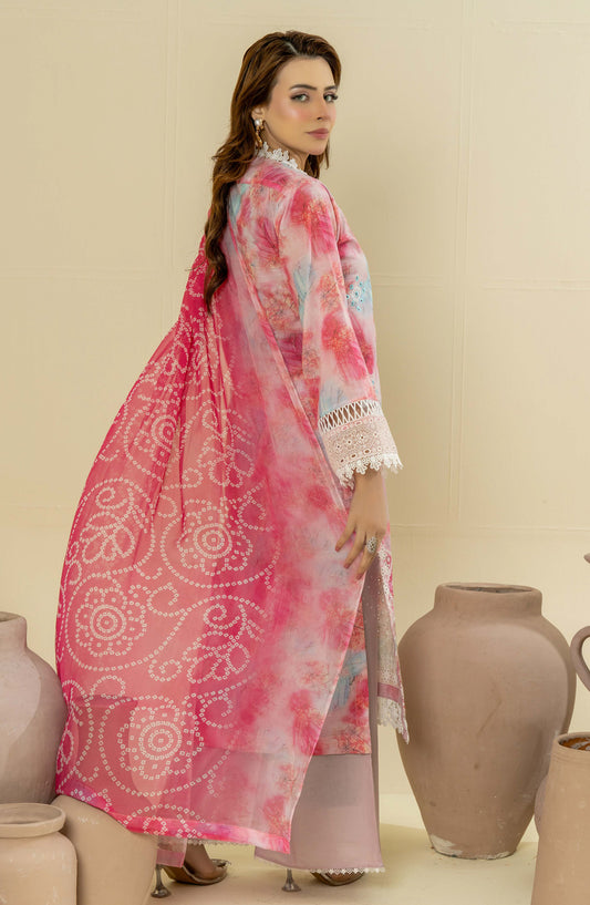 Roop Rangoli by Aalaya Embroidered Lawn Unstitched 3 Piece Suit - D-05 - ALY26RPR - Pink - Summer Collection