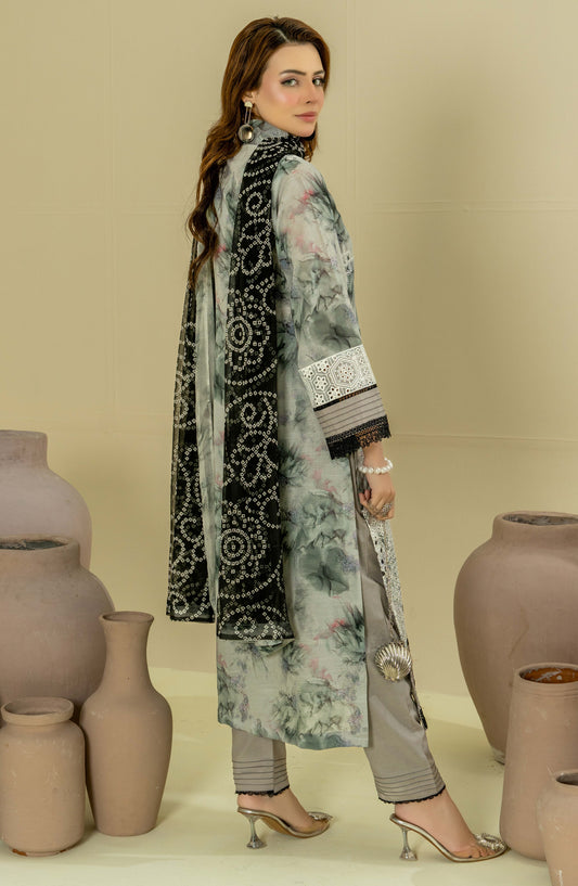 Roop Rangoli by Aalaya Embroidered Lawn Unstitched 3 Piece Suit - D-03 - ALY26RPR - Grey - Summer Collection