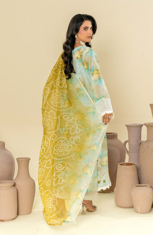 Roop Rangoli by Aalaya Embroidered Lawn Unstitched 3 Piece Suit - D-02 - ALY26RPR - Green - Summer Collection