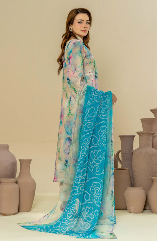 Roop Rangoli by Aalaya Embroidered Lawn Unstitched 3 Piece Suit - D-01 - ALY26RPR - Blue - Summer Collection
