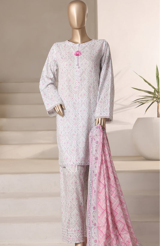 Rozaana Prints by HZ Textile Printed Cambric Stitched 3 Piece Suit - CAP-3P-807 Morning Glory - HZ25RZN - Casual Collection