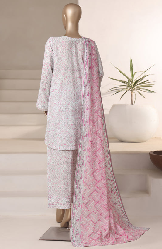 Rozaana Prints by HZ Textile Printed Cambric Stitched 3 Piece Suit - CAP-3P-807 Morning Glory - HZ25RZN - Casual Collection