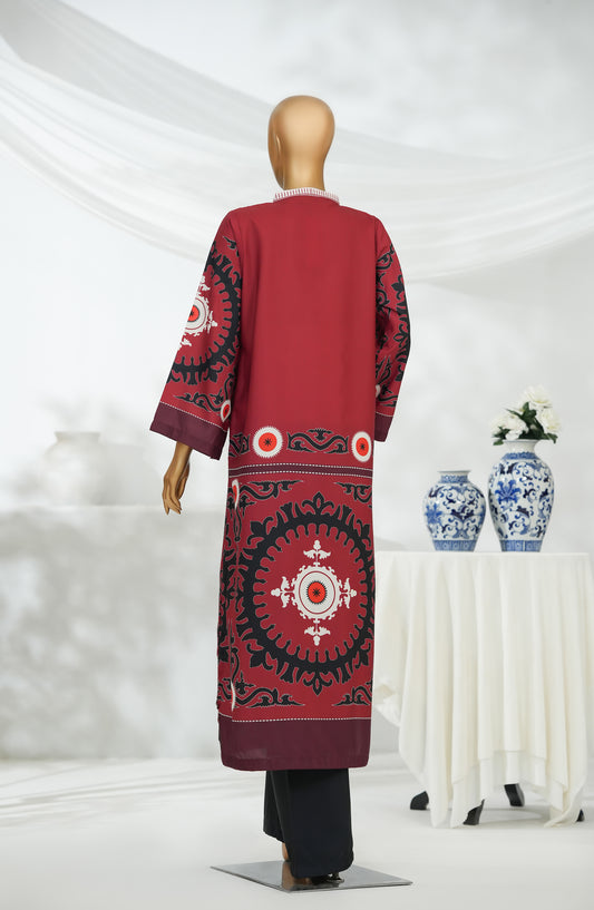 Ryhthm by Amna Khadija Digital Printed Poly Swiss Cambric Stitched 2 Piece Suit - AKR-01 - AM25RTHM - Brown - Summer Collection