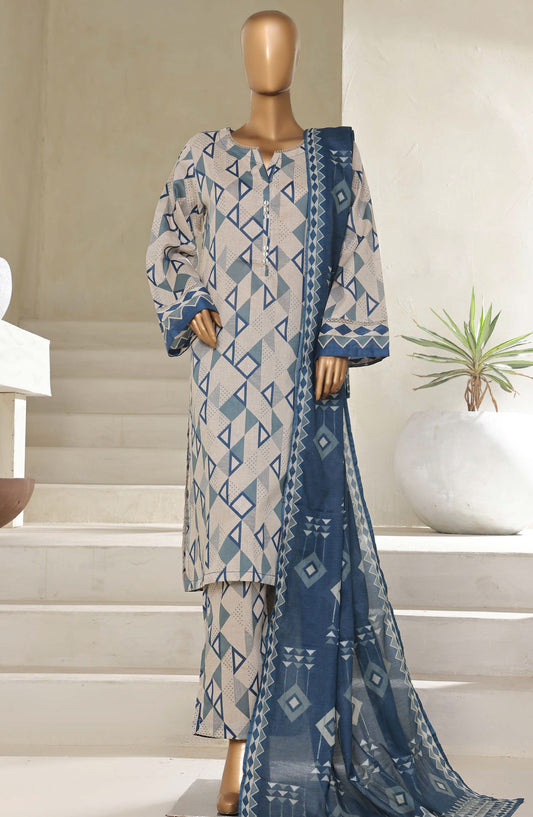 Sadabahar Printed Lawn Pret 3 Piece Suit - SBD25PLV5 - Design-05 - Grey - Summer Collection