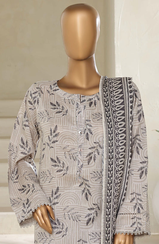 Sadabahar Printed Lawn Pret 3 Piece Suit - SBD25PLV5 - Design-07 - Grey - Summer Collection