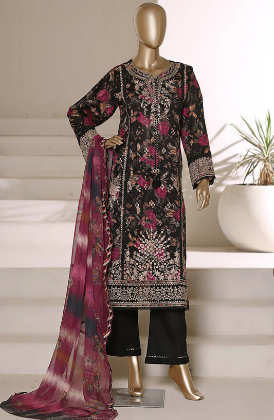 Sadabahar Signature Embroidered Stitched 3 Piece Suit - D-04 - SBD26VOL - Black - Festive Collection