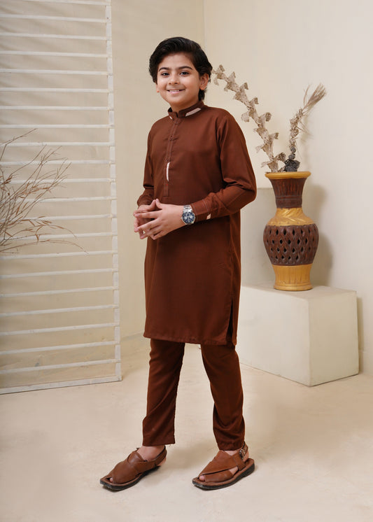 Burnt Umber Brown Kurta Trouser KT 74