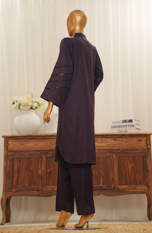 SOHO by Amna Khadija Textured Dobby Cotton Pret 2 Piece Suit - AM25SOH - SRTW-03 - Purple - Summer Collection