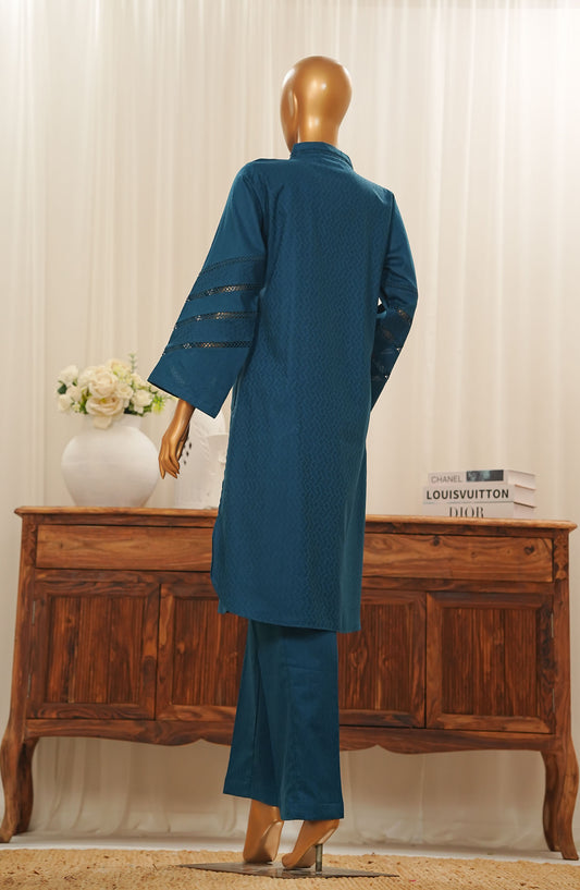 SOHO by Amna Khadija Textured Dobby Cotton Pret 2 Piece Suit - AM25SOH - SRTW-01 - Zinc - Summer Collection