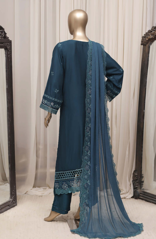 Sadabahar Luxury Embroidered Viscose Stitched 3 Piece Suit - D-01 - SBD26VC - Blue - Festive Collection