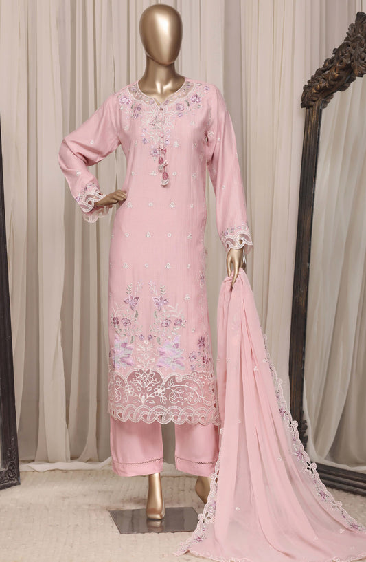 Sadabahar Luxury Embroidered Viscose Stitched 3 Piece Suit - D-02 - SBD26VC - Pink - Festive Collection