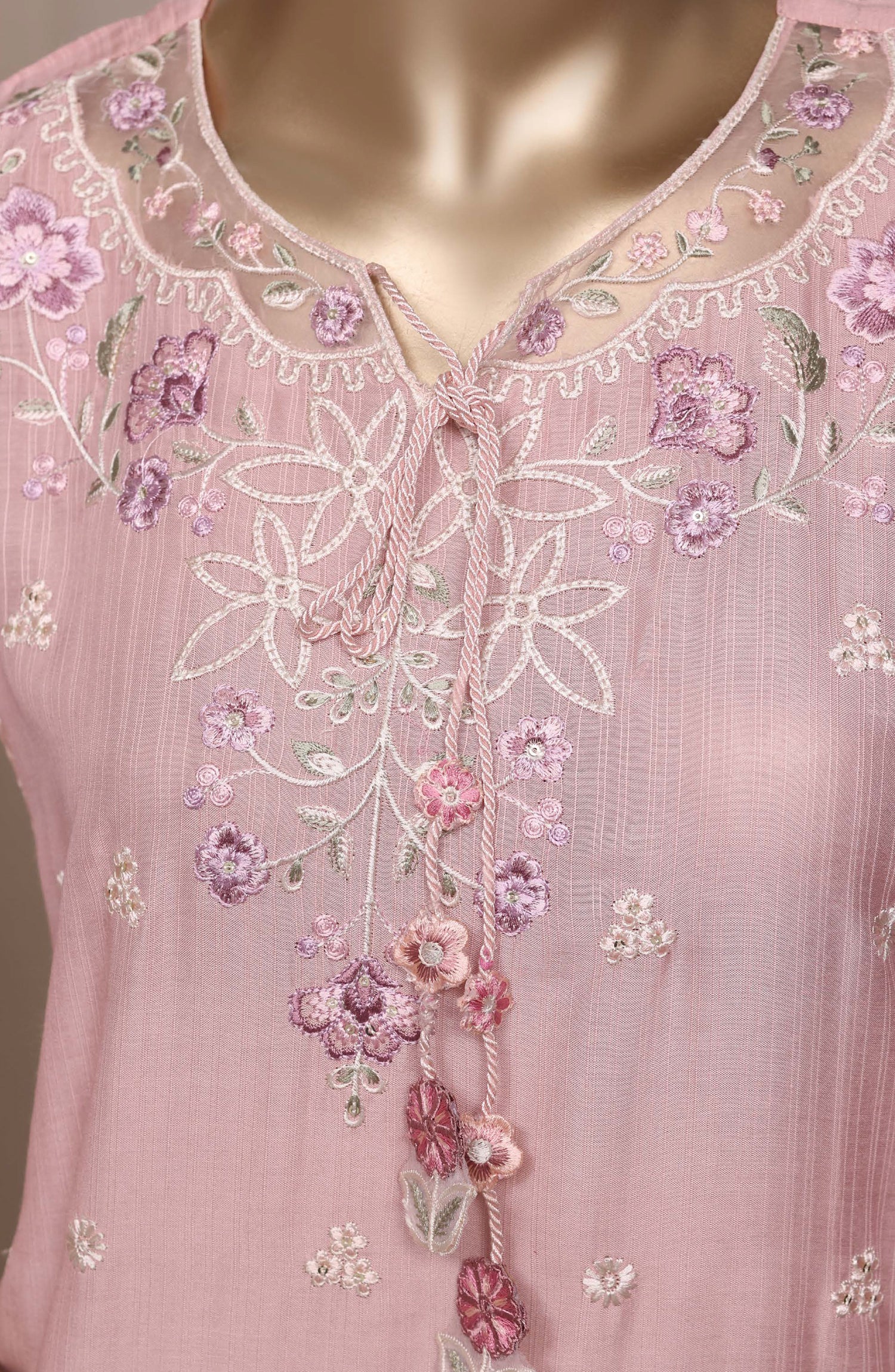 Sadabahar Luxury Embroidered Viscose Stitched 3 Piece Suit - D-02 - SBD26VC - Pink - Festive Collection