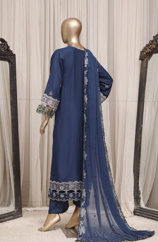 Sadabahar Luxury Embroidered Viscose Stitched 3 Piece Suit - D-03 - SBD26VC - Blue - Festive Collection