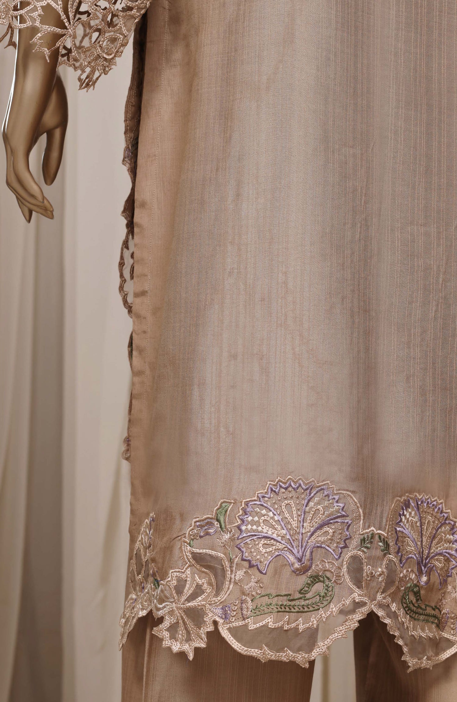 Sadabahar Luxury Embroidered Viscose Stitched 3 Piece Suit - D-04 - SBD26VC - Coffee - Festive Collection