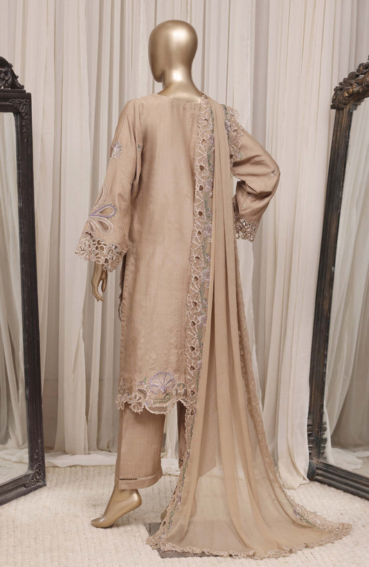 Sadabahar Luxury Embroidered Viscose Stitched 3 Piece Suit - D-04 - SBD26VC - Coffee - Festive Collection