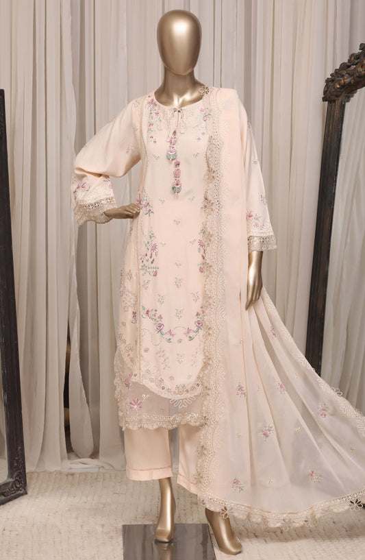 Sadabahar Luxury Embroidered Viscose Stitched 3 Piece Suit - D-07 - SBD26VC - Light Peach - Festive Collection