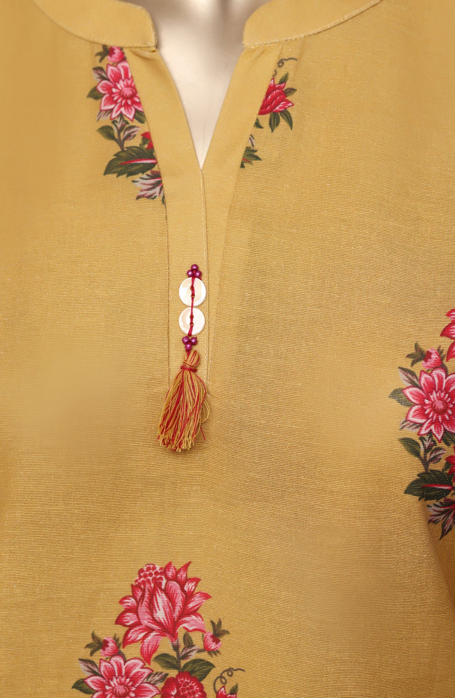 Sadabahar Printed Khaddar Stitched 3 Piece Suit - D-01 - SBD26NF - Yellow - Winter Collection