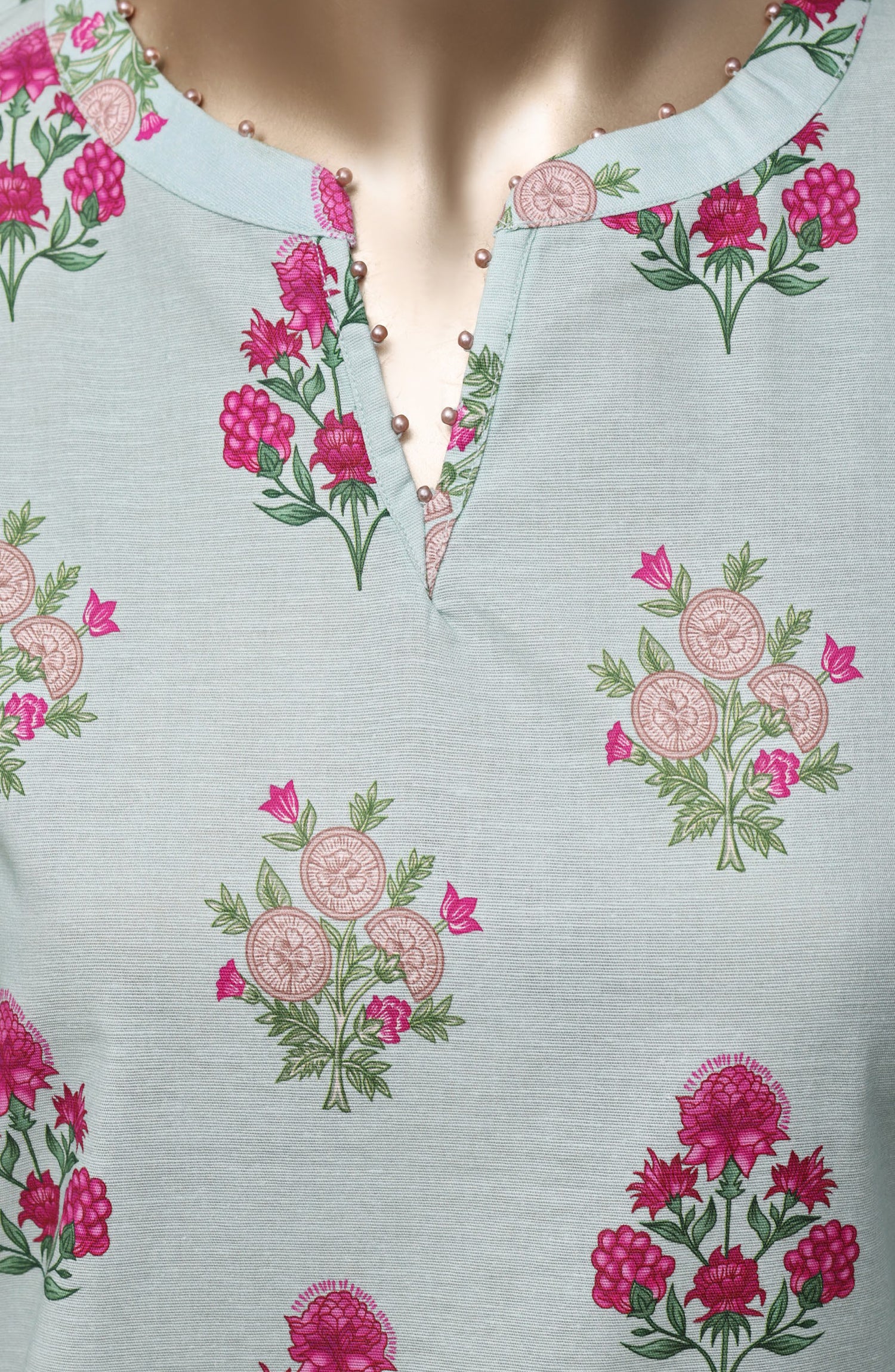 Sadabahar Printed Khaddar Stitched 3 Piece Suit - D-05 - SBD26NF - Sky Blue - Winter Collection