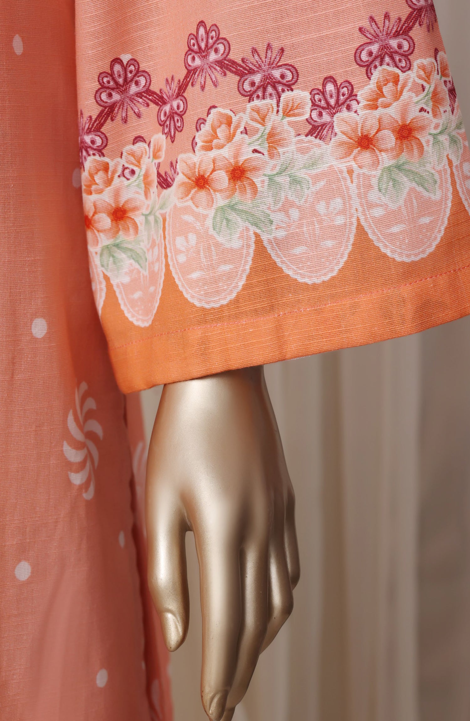 Sadabahar Printed Khaddar Stitched 3 Piece Suit - D-10 - SBD26RPN - Pink - Winter Collection