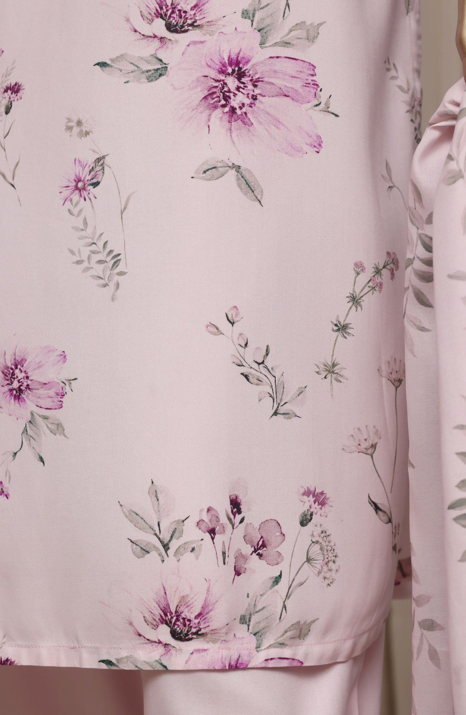 Sadabahar Printed Linen Stitched 3 Piece Suit - D-01 - SBD26NEN - Pink - Winter Collection