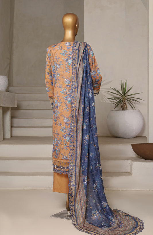 Amyrah by Sadabahar Chikankari Lawn Stitched 3 Piece Suit - D-03 - SBD25AYCL - Brown - Summer Collection