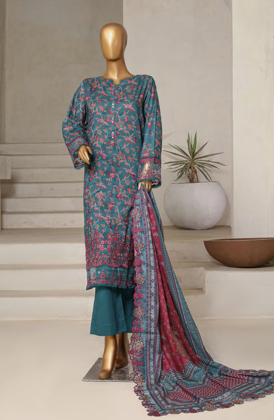 Amyrah by Sadabahar Chikankari Lawn Stitched 3 Piece Suit - D-01 - SBD25AYCL - Blue - Summer Collection