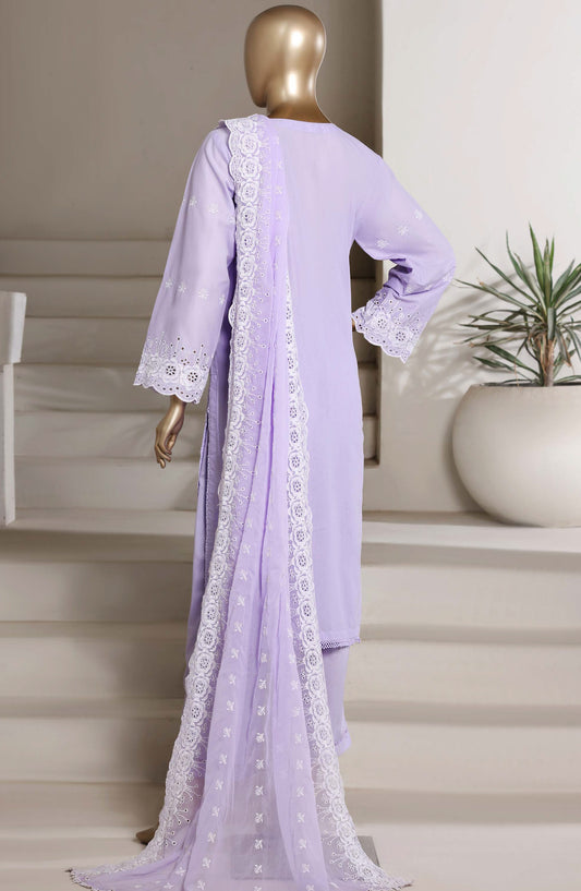 Sadabahar Embroidered Chikankari Stitched 3 Piece Suit - D-06 - SBD26KNR - Purple - Festive Collection