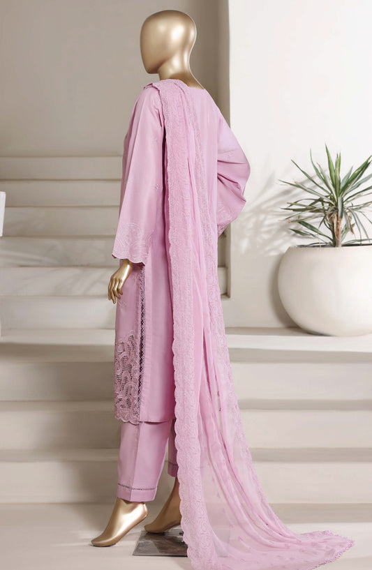 Sadabahar Embroidered Chikankari Stitched 3 Piece Suit - D-05 - SBD26KNR - Pink - Festive Collection