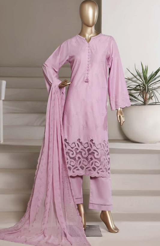 Sadabahar Embroidered Chikankari Stitched 3 Piece Suit - D-05 - SBD26KNR - Pink - Festive Collection