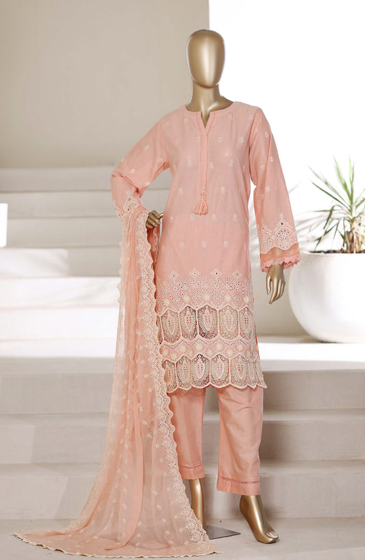 Sadabahar 3D Laser Work Chikankari Stitched 3 Piece Suit - D-02 - SBD26LSR - Pink - Festive Collection