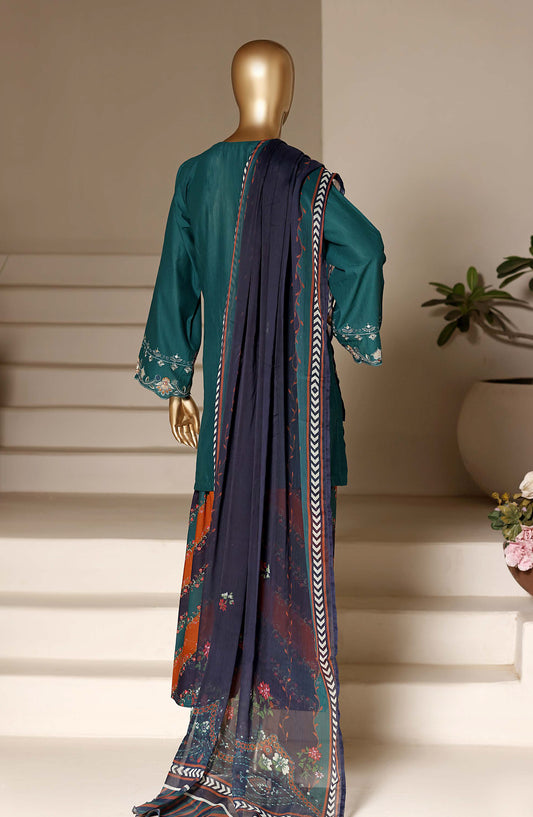 Sadabahar Eclair Embroidered Lawn Stitched 3 Piece Suit - TWD-07 - SBD26TWC - Green - Summer Collection
