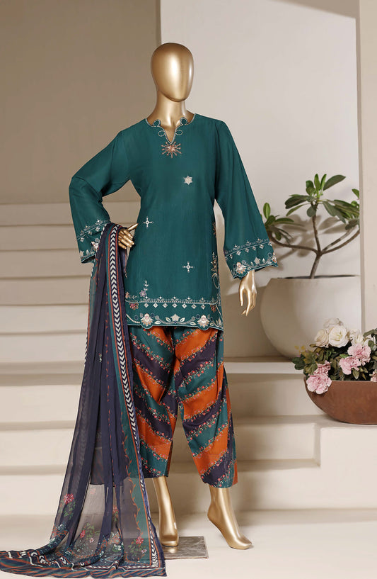 Sadabahar Eclair Embroidered Lawn Stitched 3 Piece Suit - TWD-07 - SBD26TWC - Green - Summer Collection