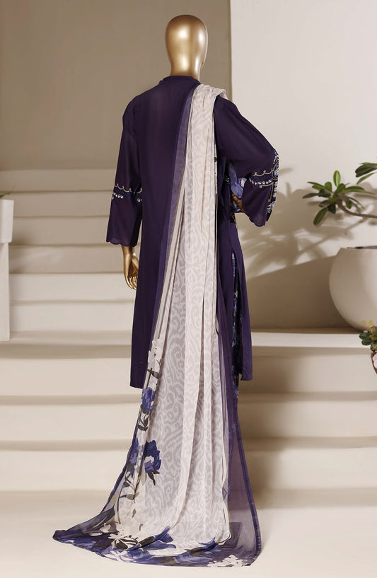 Sadabahar Eclair Embroidered Lawn Stitched 3 Piece Suit - TWD-05 - SBD26TWC - Blue - Summer Collection
