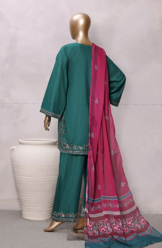 Sadabahar Eclair Embroidered Lawn Stitched 3 Piece Suit - D-02 - SBD26CTR - Green - Summer Collection